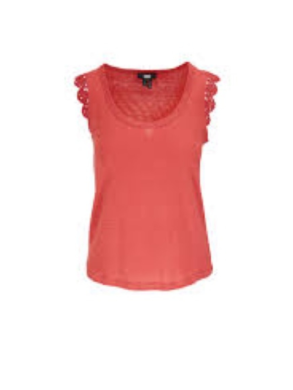 PAIGE Chrissy Muted Red Lace Sleeve Tank Top